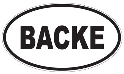 BACKE - Oval Magnet