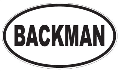 BACKMAN - Oval Magnet