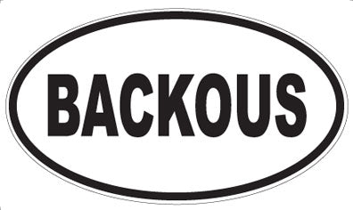 BACKOUS - Oval Magnet