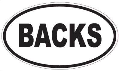 BACKS - Oval Sticker