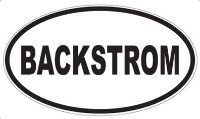 BACKSTROM - Oval Magnet