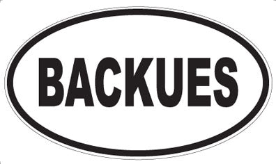 BACKUES - Oval Magnet