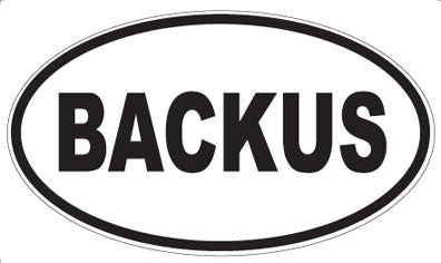 BACKUS - Oval Magnet
