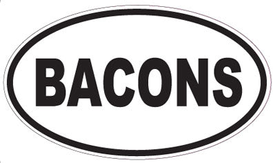 BACONS - Oval Sticker