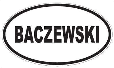 BACZEWSKI - Oval Magnet