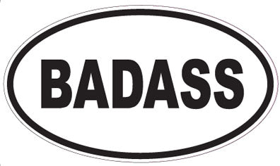 BADASS - Oval Sticker