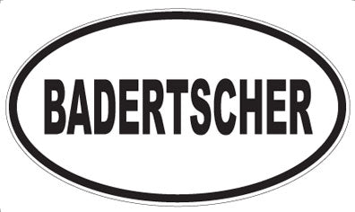 BADERTSCHER - Oval Magnet