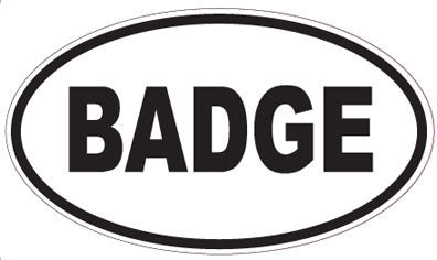 BADGE - Oval Sticker