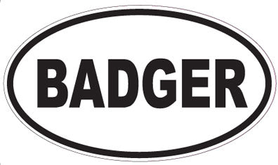 BADGER - Oval Sticker