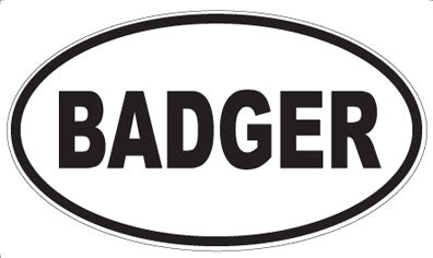 BADGER - Oval Magnet