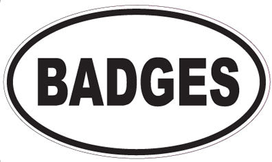 BADGES - Oval Sticker