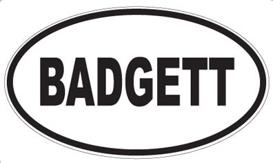 BADGETT - Oval Magnet