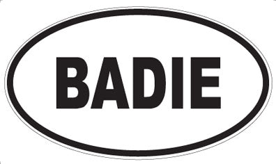 BADIE - Oval Magnet