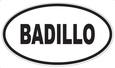 BADILLO - Oval Magnet