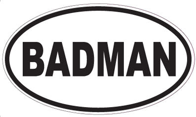 BADMAN - Oval Sticker