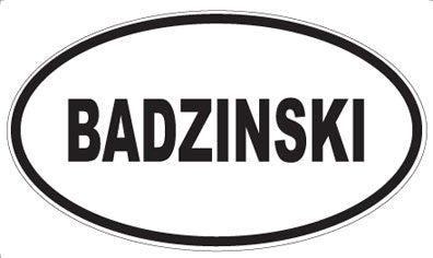 BADZINSKI - Oval Magnet
