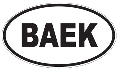 BAEK - Oval Magnet