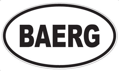 BAERG - Oval Magnet