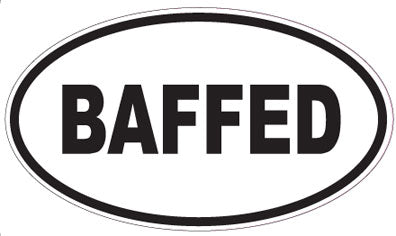 BAFFED - Oval Sticker