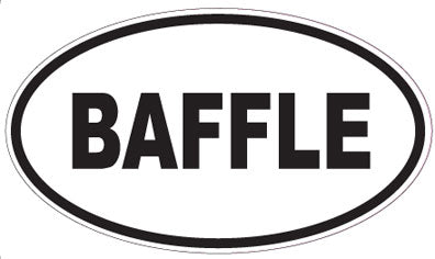 BAFFLE - Oval Sticker