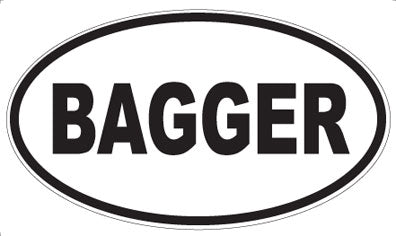BAGGER - Oval Magnet