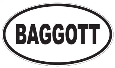 BAGGOTT - Oval Magnet