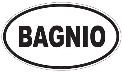 BAGNIO - Oval Sticker
