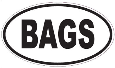 BAGS - Oval Sticker