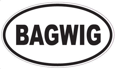 BAGWIG - Oval Sticker