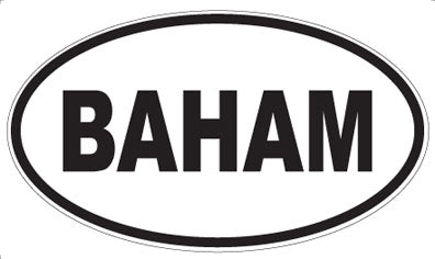 BAHAM - Oval Magnet