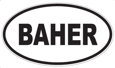 BAHER - Oval Magnet