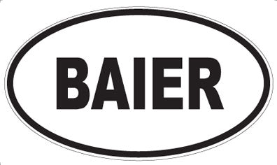 BAIER - Oval Magnet