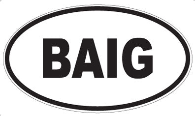 BAIG - Oval Magnet