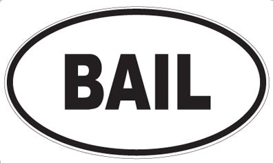 BAIL - Oval Magnet
