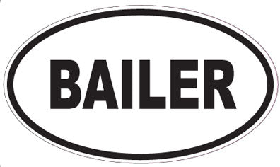 BAILER - Oval Sticker