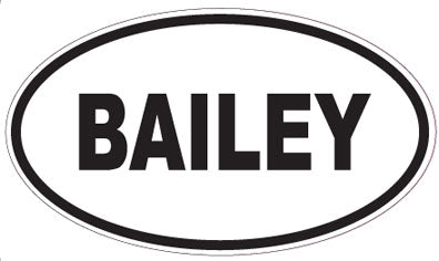 BAILEY - Oval Sticker