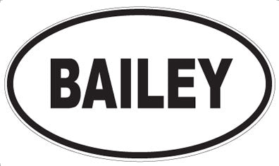 BAILEY - Oval Magnet