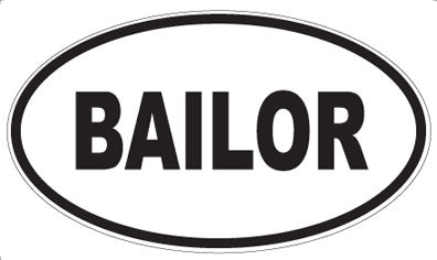 BAILOR - Oval Magnet