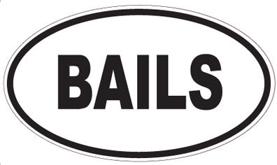 BAILS - Oval Sticker