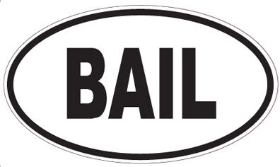 BAIL - Oval Sticker