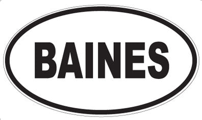 BAINES - Oval Magnet