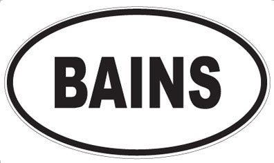 BAINS - Oval Magnet