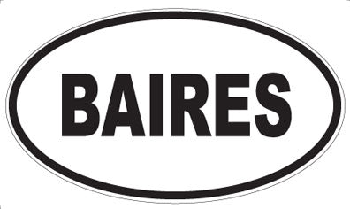 BAIRES - Oval Magnet