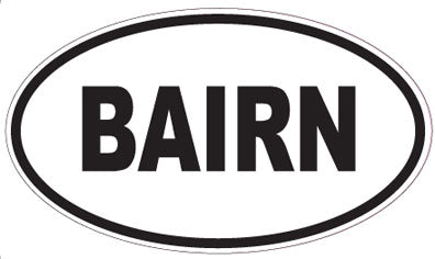 BAIRN - Oval Sticker