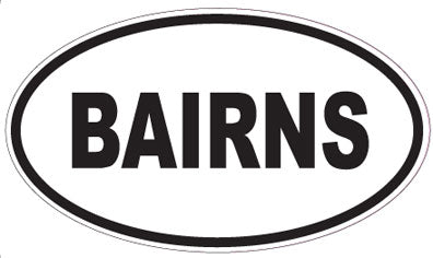 BAIRNS - Oval Sticker