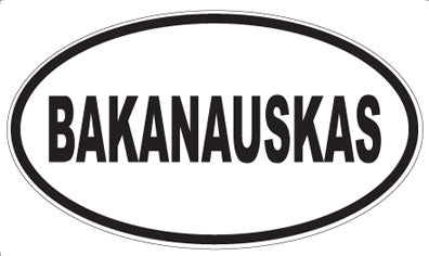 BAKANAUSKAS - Oval Magnet