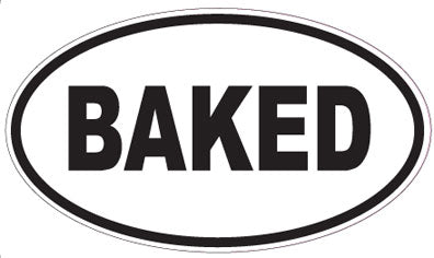 BAKED - Oval Sticker