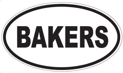 BAKERS - Oval Sticker