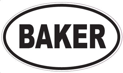 BAKER - Oval Magnet