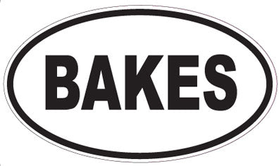 BAKES - Oval Magnet